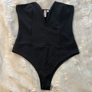Sunset+Spring strapless one piece top. Size large in black